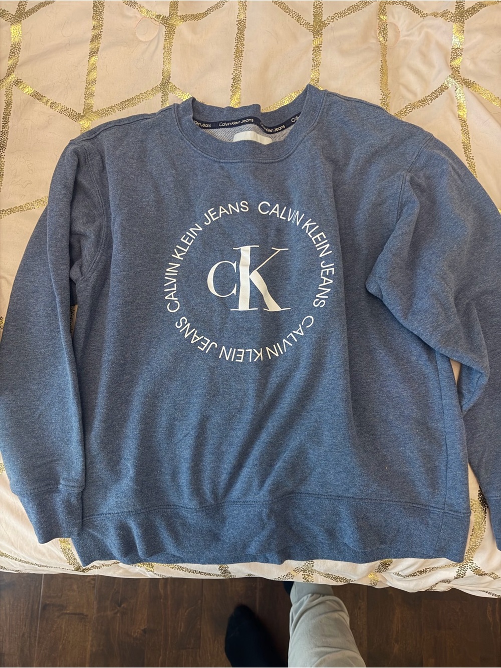 Calvin Klein Jeans Men's Blue Logo Sweatshirt